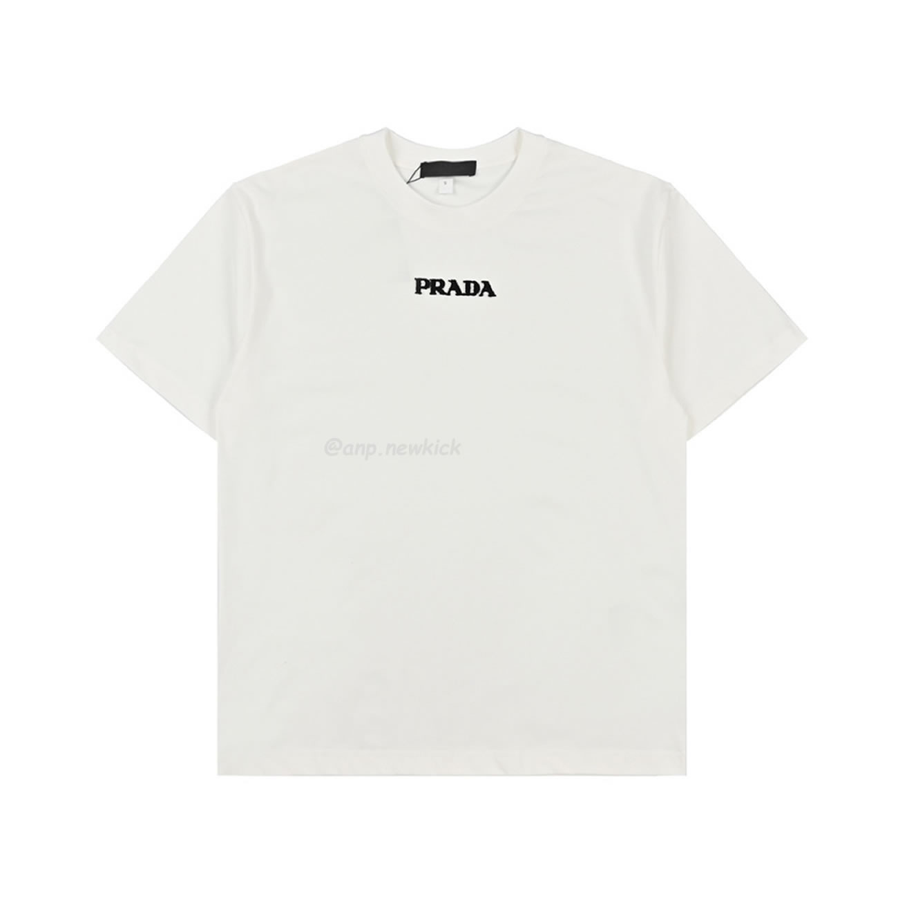 Prada 24ss 3d Toothbrush Embroidered Short Sleeves T Shirt (2) - newkick.app